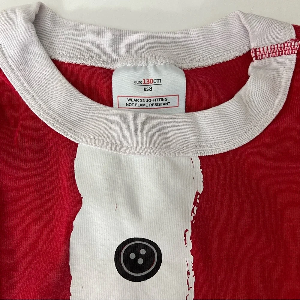 Hanna Andersson Christmas Santa PJ Pajama Shirt Long Sleeve Organic Cotton 473
